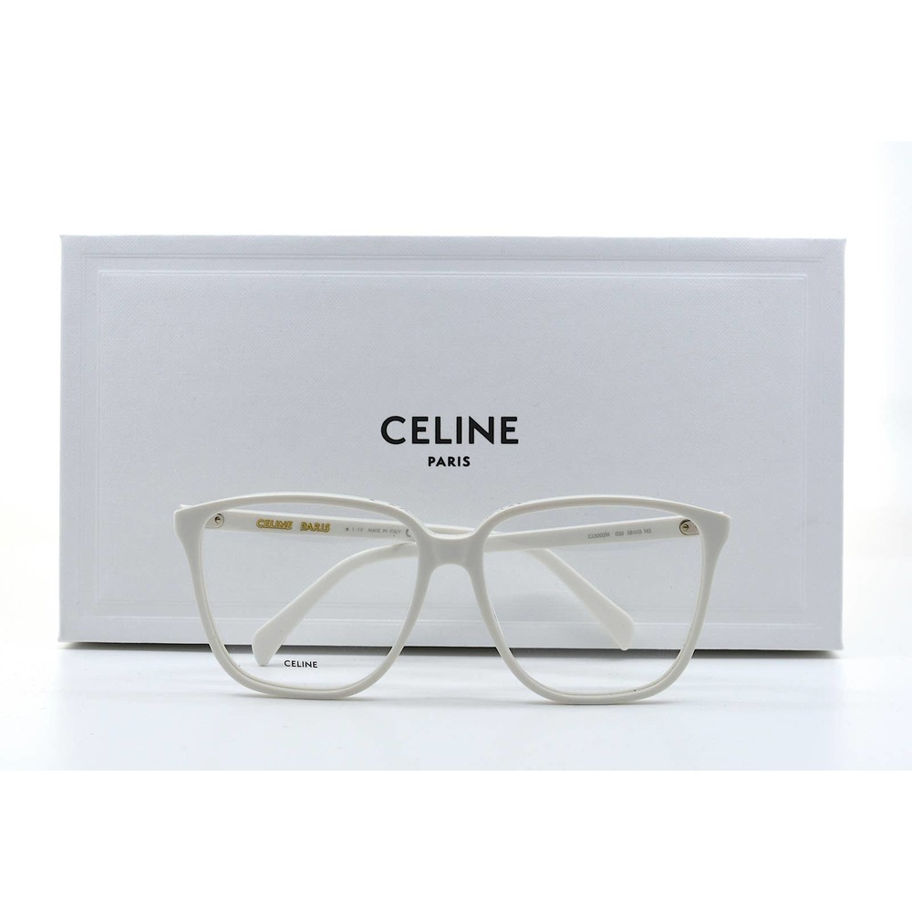 CELINE CL50029I WHITE DEMO LENS OVERSIZED AUTHENTIC EYEGLASSES FRAME
